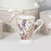 2 Porcelain Coffee Cups with Gift Box and Ribbon Handle