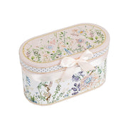 2 Porcelain Coffee Cups with Gift Box and Ribbon Handle