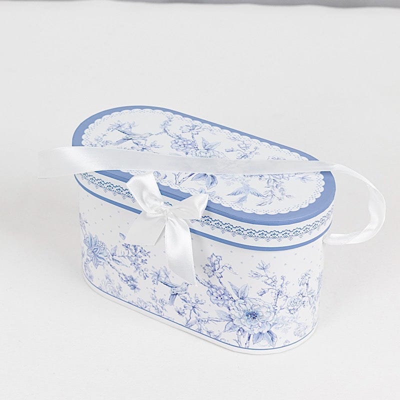 2 Porcelain Coffee Cups with Gift Box and Ribbon Handle