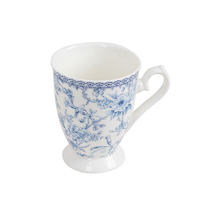 2 Porcelain Coffee Cups with Gift Box and Ribbon Handle FAV_TEA03_CUP01_BLUE
