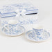 2 Porcelain Espresso Cups and Saucers with Gift Box