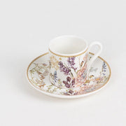 2 Porcelain Espresso Cups and Saucers with Gift Box