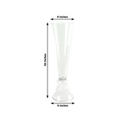 2 Reversible Glass Trumpet Vases - Clear VASE_A72_30_CLR