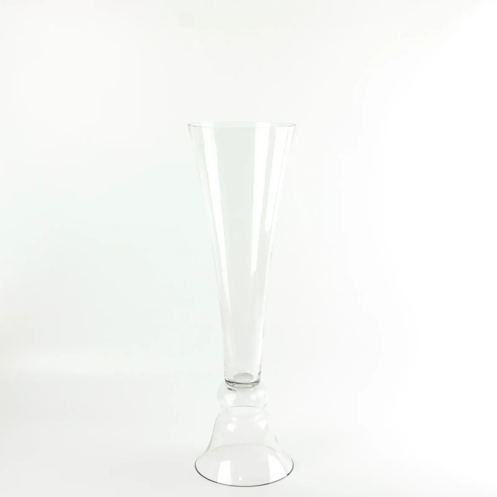 2 Reversible Glass Trumpet Vases - Clear VASE_A72_30_CLR