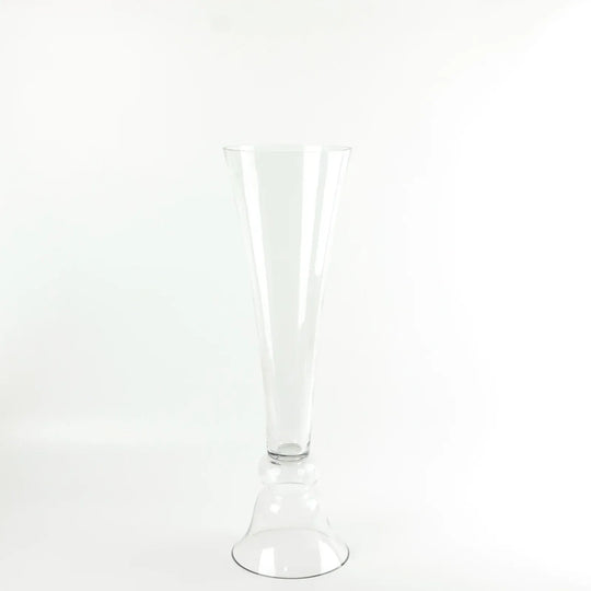 2 Reversible Glass Trumpet Vases - Clear VASE_A72_30_CLR