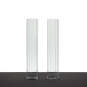 2 Ribbed Candelabra Candle Holder Glass Shades - Clear CHDLR_CAND_030_RIB_GLASS_10