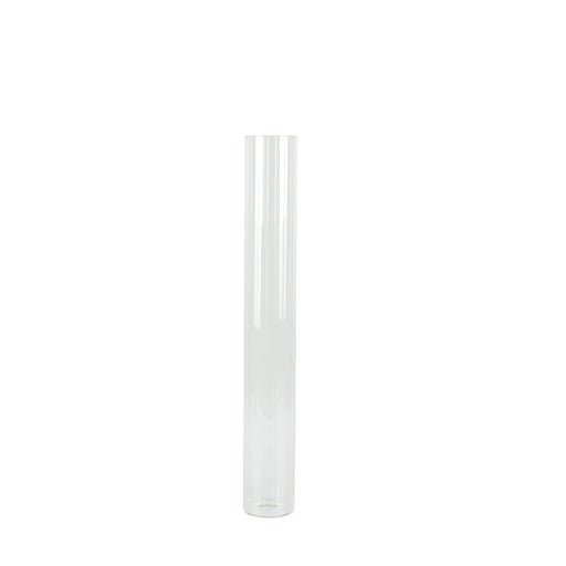 2 Ribbed Cylinder Glass Vases Wedding Centerpieces - Clear VASE_A3_RIB_28_CLR