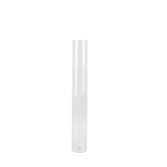 2 Ribbed Cylinder Glass Vases Wedding Centerpieces - Clear VASE_A3_RIB_28_CLR
