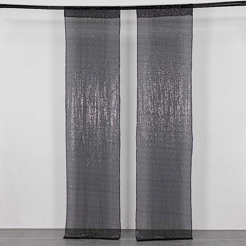 2 Sequin Photo Backdrop Curtains with Rod Pockets