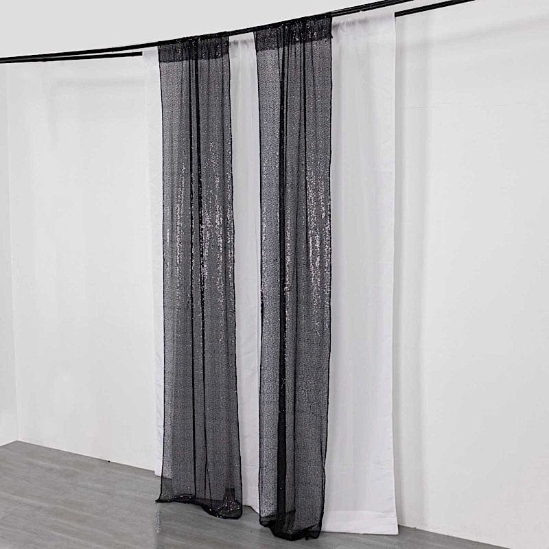 2 Sequin Photo Backdrop Curtains with Rod Pockets