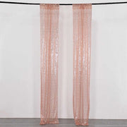 2 Sequin Photo Backdrop Curtains with Rod Pockets
