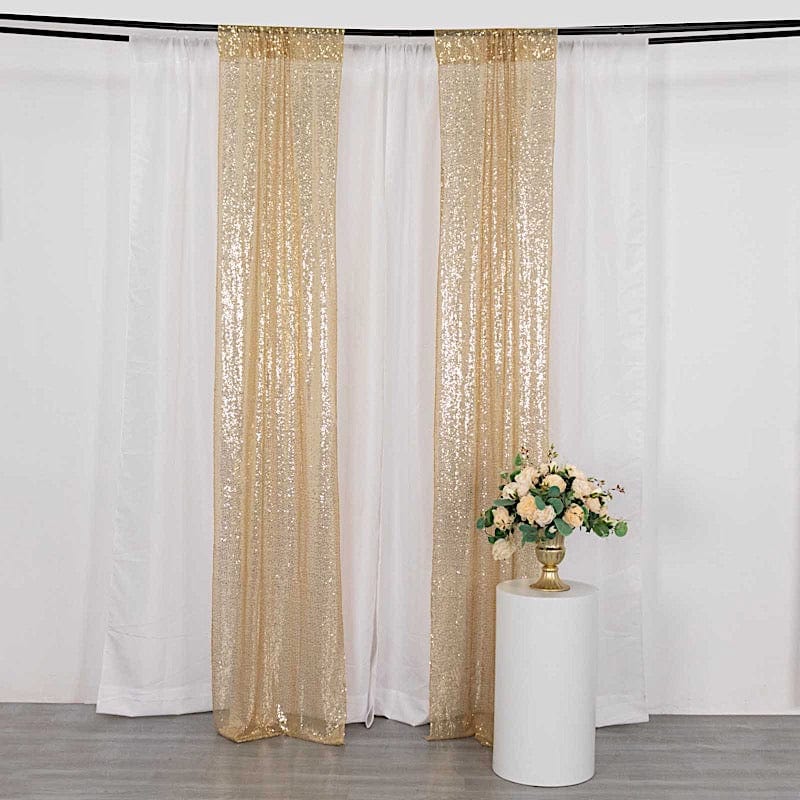 2 Sequin Photo Backdrop Curtains with Rod Pockets