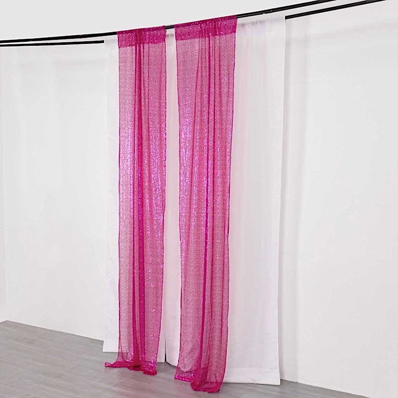 2 Sequin Photo Backdrop Curtains with Rod Pockets