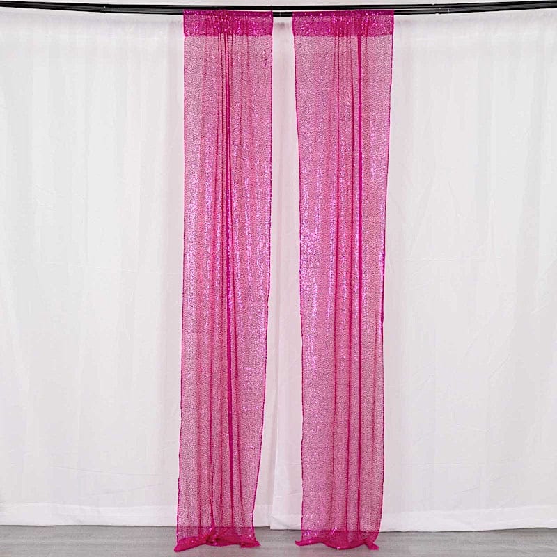 2 Sequin Photo Backdrop Curtains with Rod Pockets