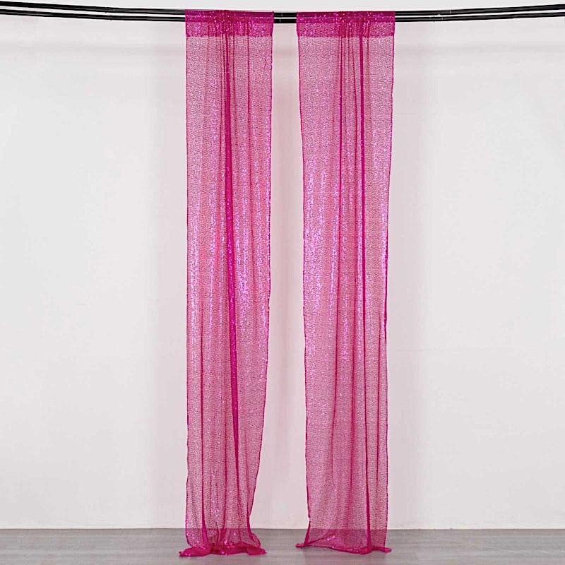 2 Sequin Photo Backdrop Curtains with Rod Pockets