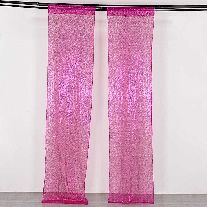 2 Sequin Photo Backdrop Curtains with Rod Pockets