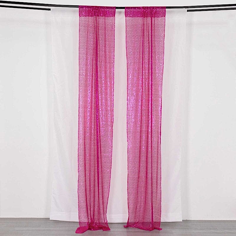 2 Sequin Photo Backdrop Curtains with Rod Pockets