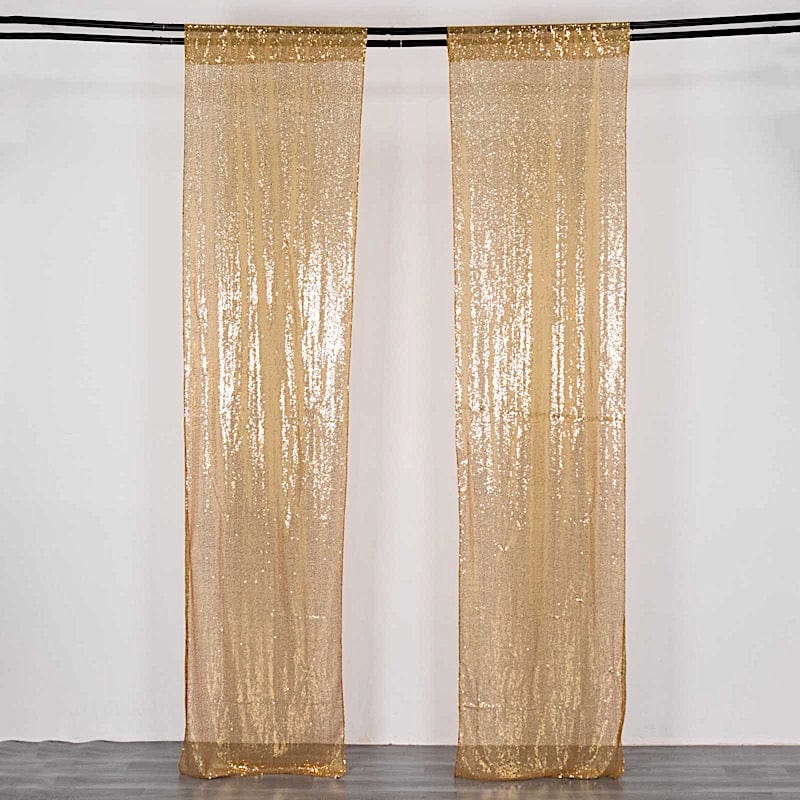 2 Sequin Photo Backdrop Curtains with Rod Pockets