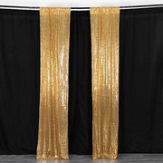 2 Sequin Photo Backdrop Curtains with Rod Pockets