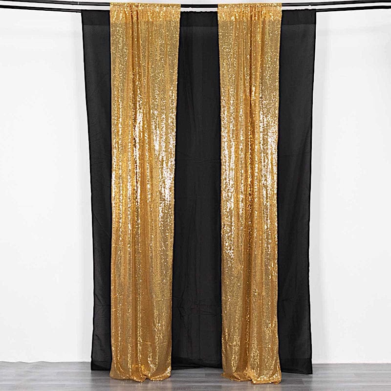 2 Sequin Photo Backdrop Curtains with Rod Pockets