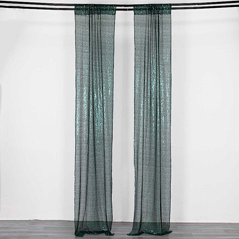 2 Sequin Photo Backdrop Curtains with Rod Pockets