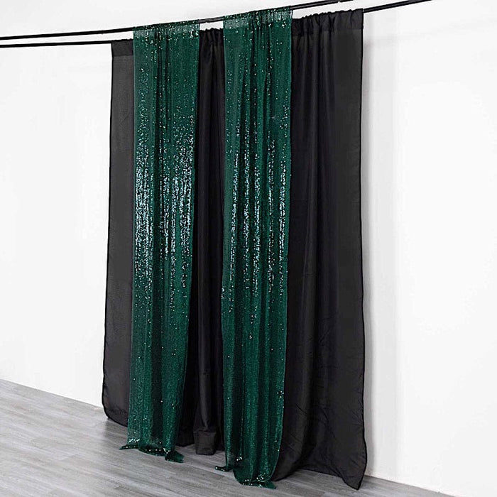 2 Sequin Photo Backdrop Curtains with Rod Pockets