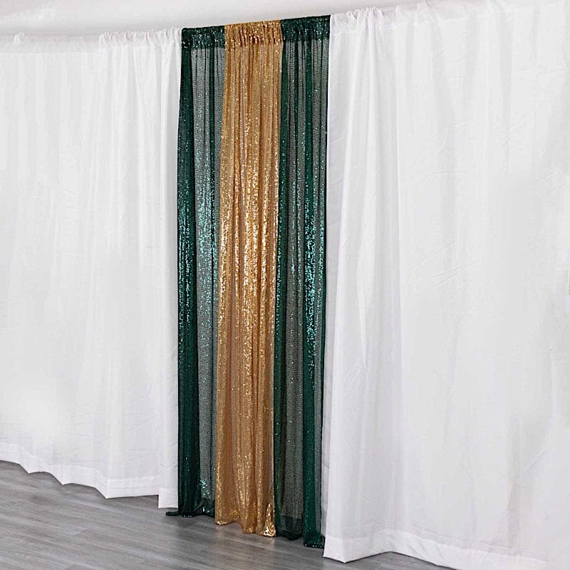 2 Sequin Photo Backdrop Curtains with Rod Pockets