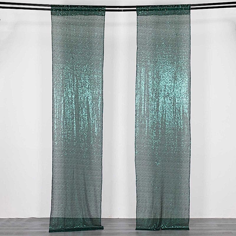 2 Sequin Photo Backdrop Curtains with Rod Pockets