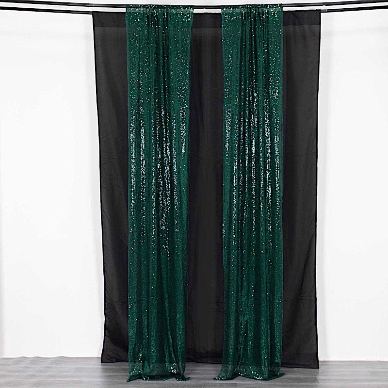 2 Sequin Photo Backdrop Curtains with Rod Pockets