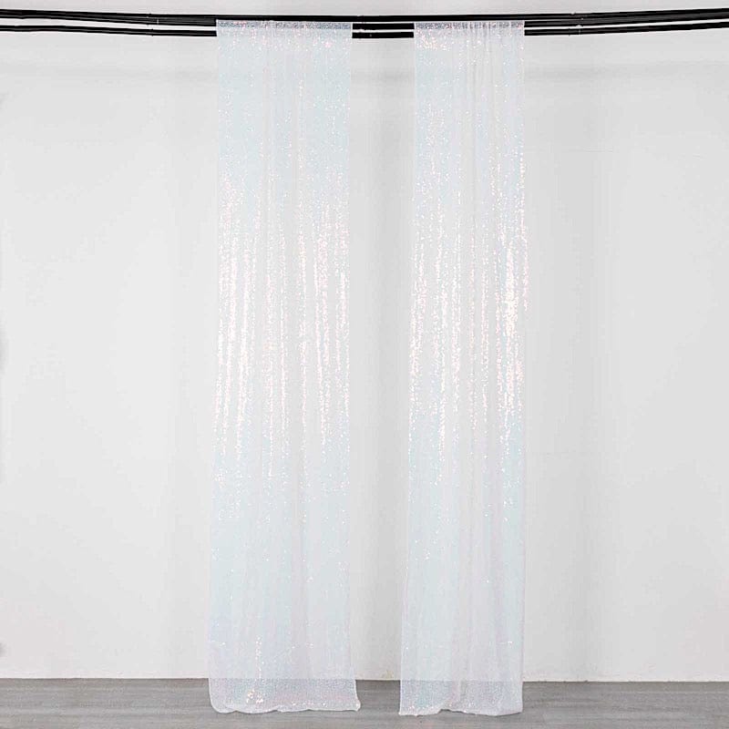 2 Sequin Photo Backdrop Curtains with Rod Pockets