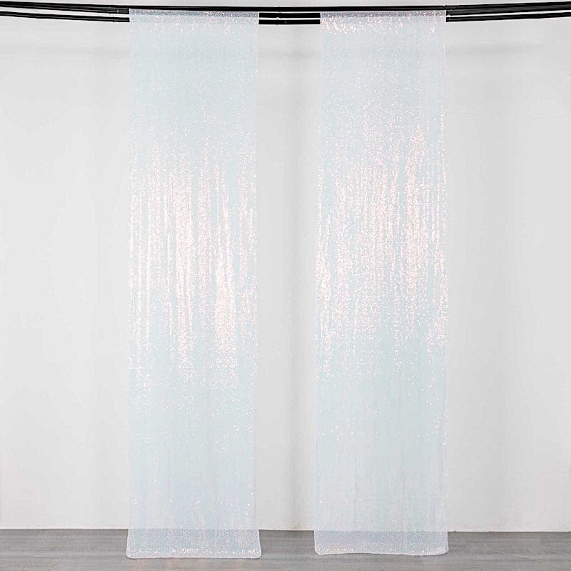 2 Sequin Photo Backdrop Curtains with Rod Pockets