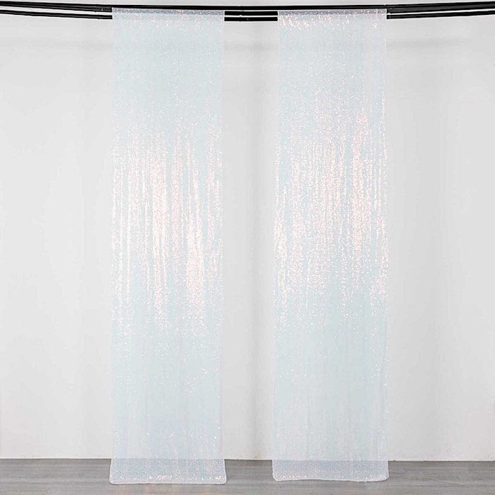 2 Sequin Photo Backdrop Curtains with Rod Pockets