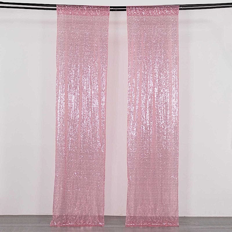 2 Sequin Photo Backdrop Curtains with Rod Pockets