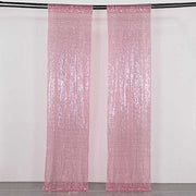 2 Sequin Photo Backdrop Curtains with Rod Pockets