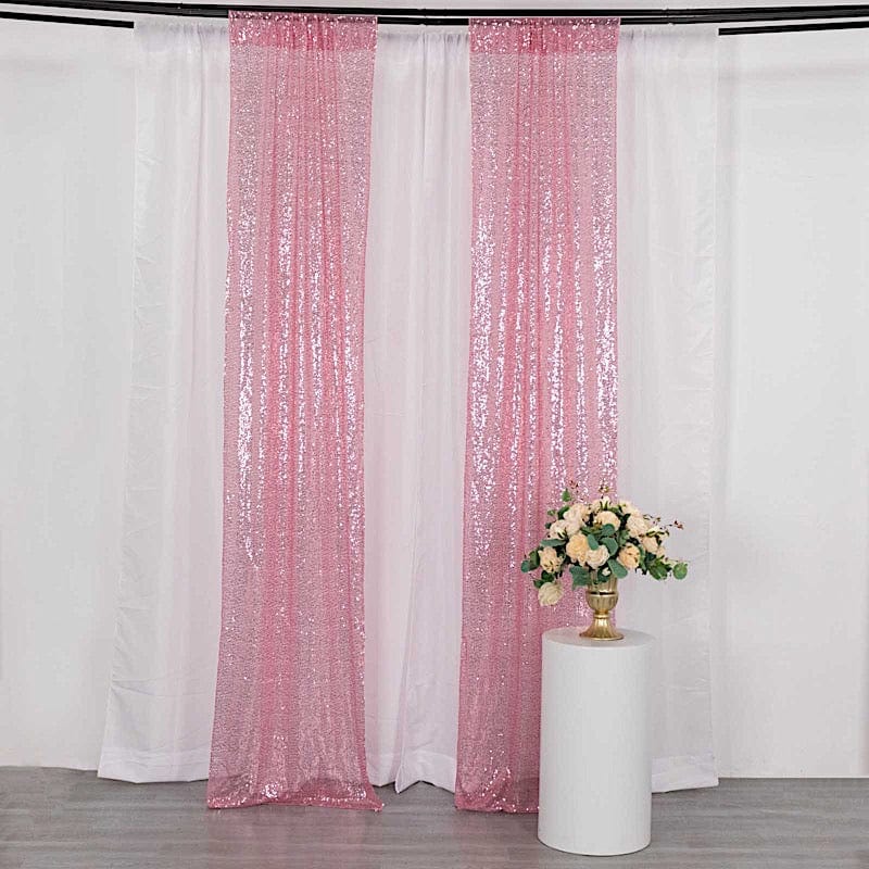 2 Sequin Photo Backdrop Curtains with Rod Pockets