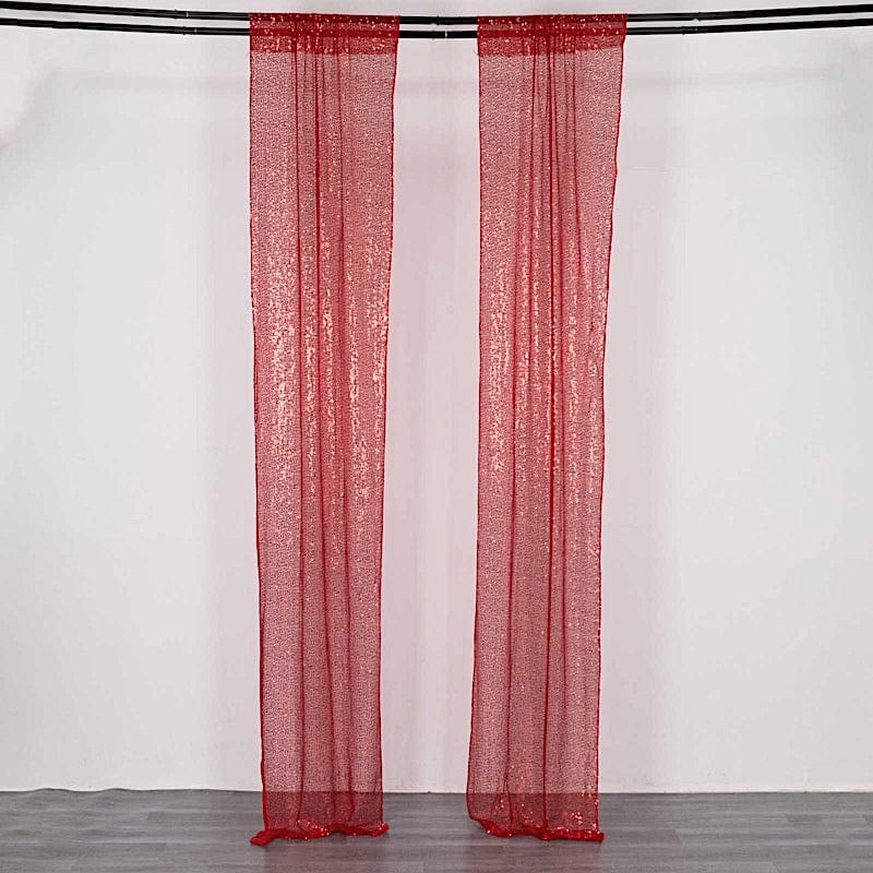 2 Sequin Photo Backdrop Curtains with Rod Pockets