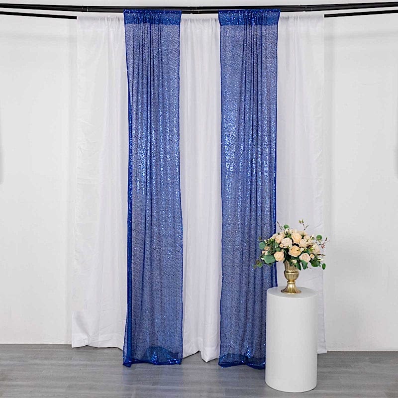 2 Sequin Photo Backdrop Curtains with Rod Pockets