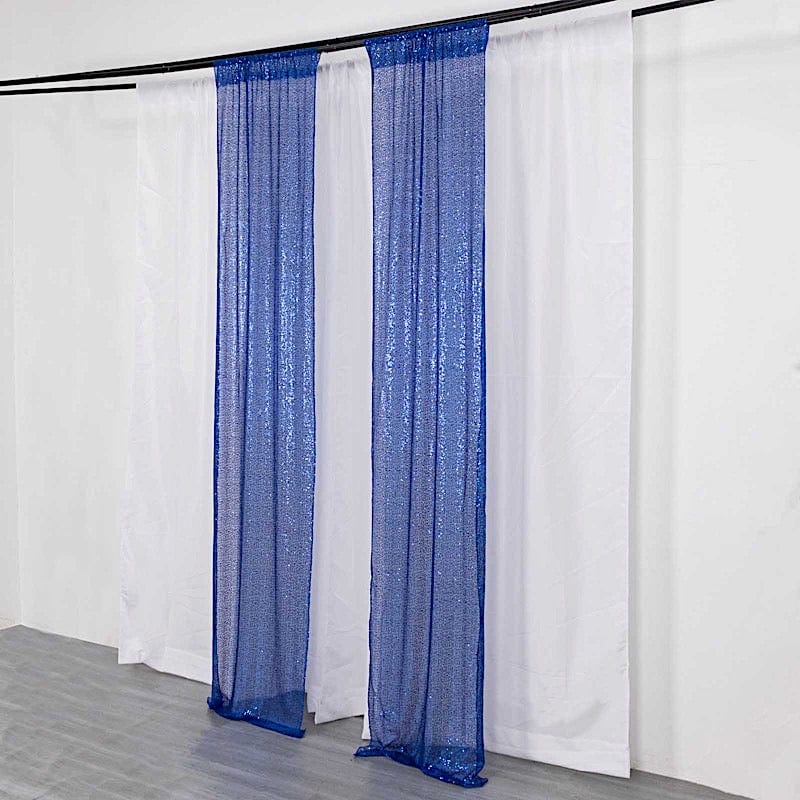 2 Sequin Photo Backdrop Curtains with Rod Pockets