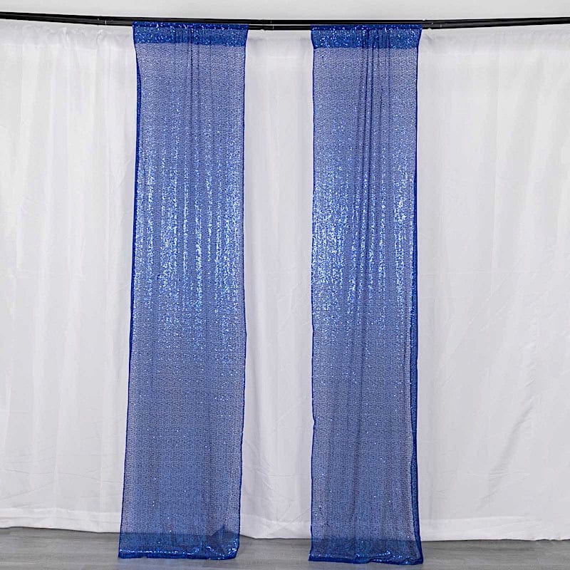 2 Sequin Photo Backdrop Curtains with Rod Pockets