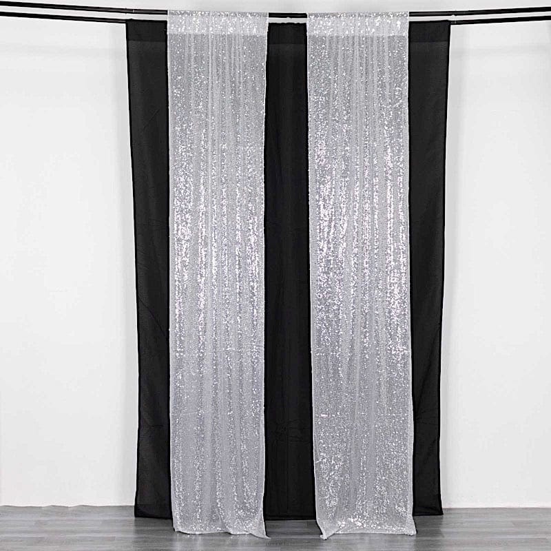 2 Sequin Photo Backdrop Curtains with Rod Pockets