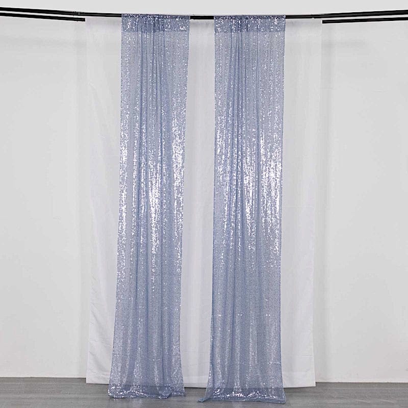 2 Sequin Photo Backdrop Curtains with Rod Pockets BKDP_02_2X8_086