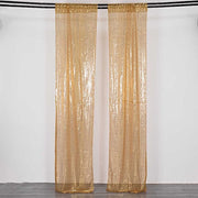 2 Sequin Photo Backdrop Curtains with Rod Pockets BKDP_02_2X8_GOLD