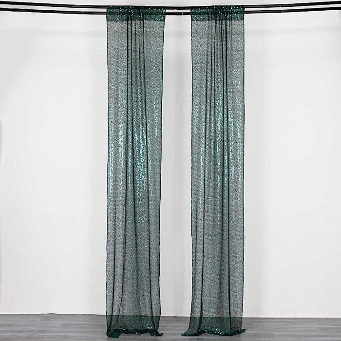 2 Sequin Photo Backdrop Curtains with Rod Pockets BKDP_02_2X8_HUNT