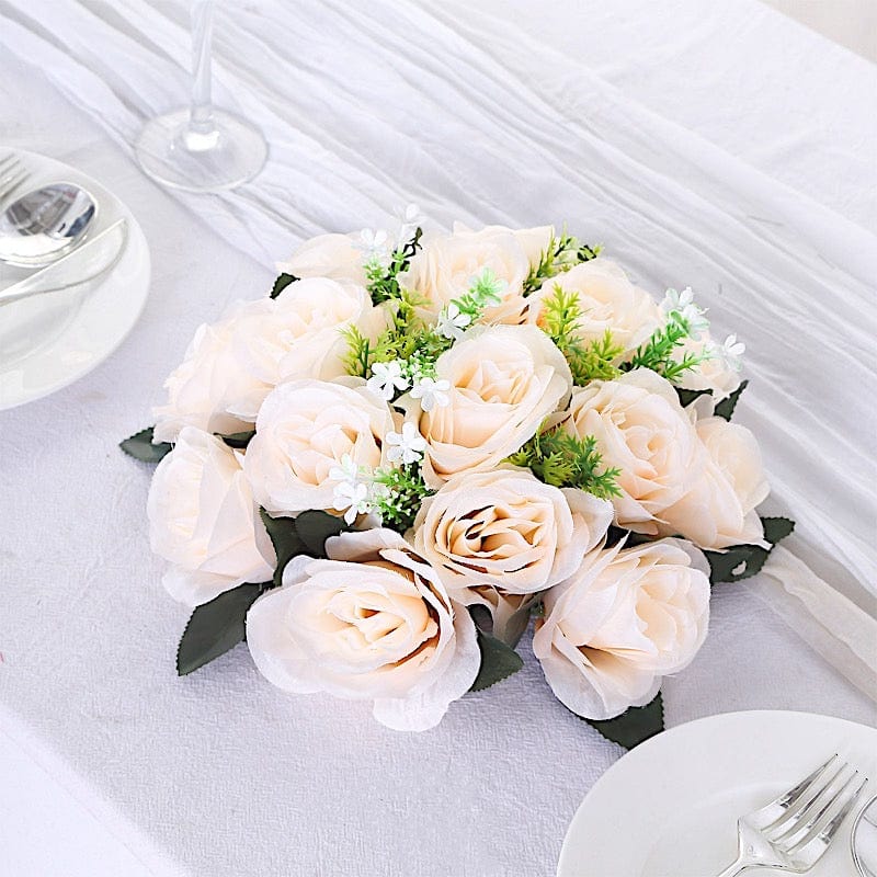 2  Silk 10" Artificial Flower Ball Bouquets for Centerpieces