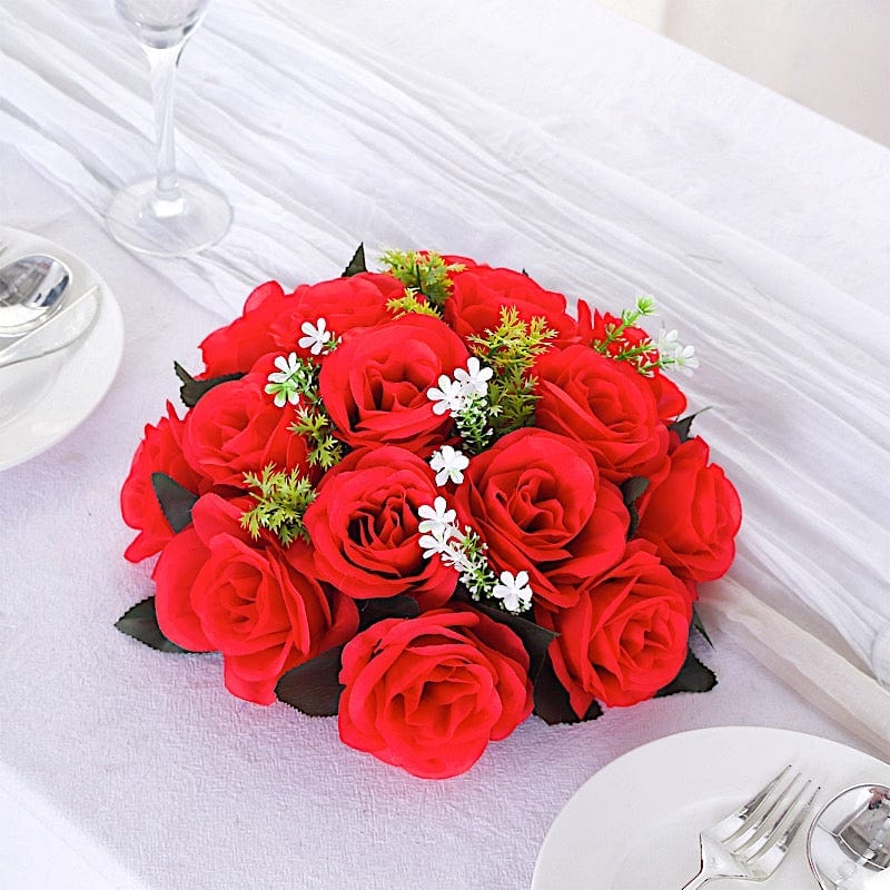 2  Silk 10" Artificial Flower Ball Bouquets for Centerpieces