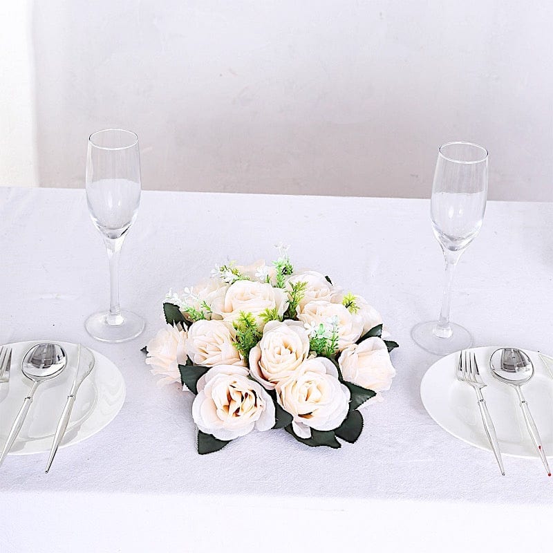 2  Silk 10" Artificial Flower Ball Bouquets for Centerpieces