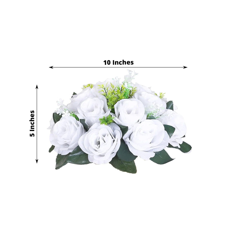 2  Silk 10" Artificial Flower Ball Bouquets for Centerpieces