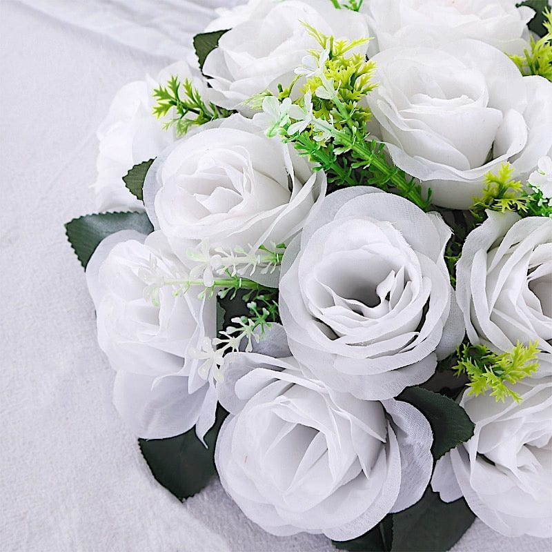 2  Silk 10" Artificial Flower Ball Bouquets for Centerpieces