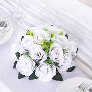 2  Silk 10" Artificial Flower Ball Bouquets for Centerpieces