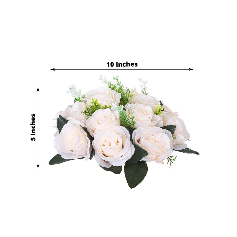 2  Silk 10" Artificial Flower Ball Bouquets for Centerpieces